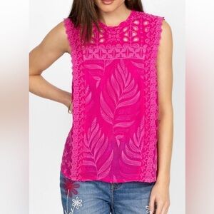 Johnny Was LEAFY CONCETTA BLOUSE SZ Sm